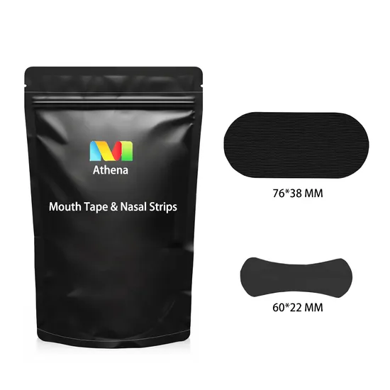 Custom Logo Printed Rayon Waterproof Adhesive Patch Precut Anti Snore Mouth Tape for Sleeping
